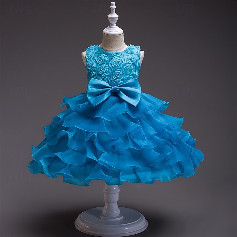 Kids Girls' Cosplay Dress Party Dress Solid Color Sleeveless Performance Christmas Mesh Backless Patchwork Beautiful Sweet Polyester Maxi Party Dress Swing Dress Tulle Dress Winter 4-12 Years White 2025 - $32.99 –P8