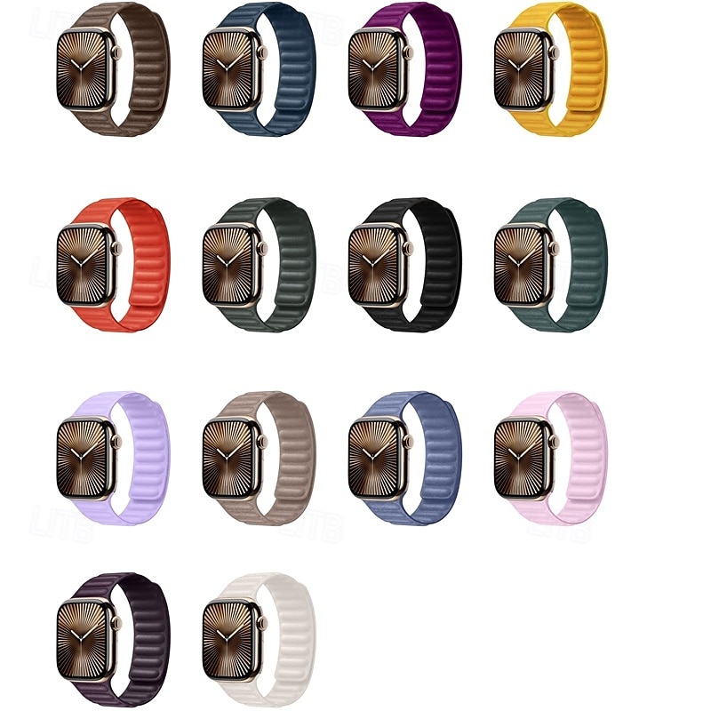 Loop Solo Compatível com Pulseira Apple Watch 38mm 40mm 41mm 42mm 44mm 45mm 49mm Fecho Magnético Ajustável Silicone pulseira de substituição para iwatch Ultra 2 Series 9 8 7 SE 6 5 4 3 2 1 de 2025 por $19.99 –P1