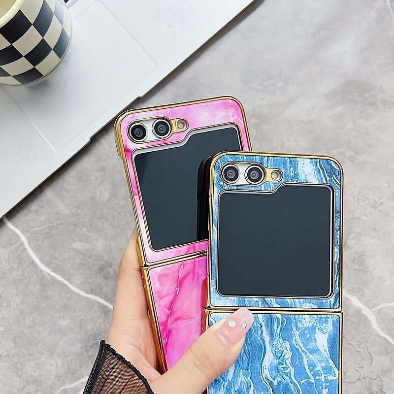 telefon Etui Til Samsung Galaxy Z Flip 5 Bakdeksel Støtsikker Kontor / Bedrift Herdet glass Belegg 2025 - $23.99 –P19