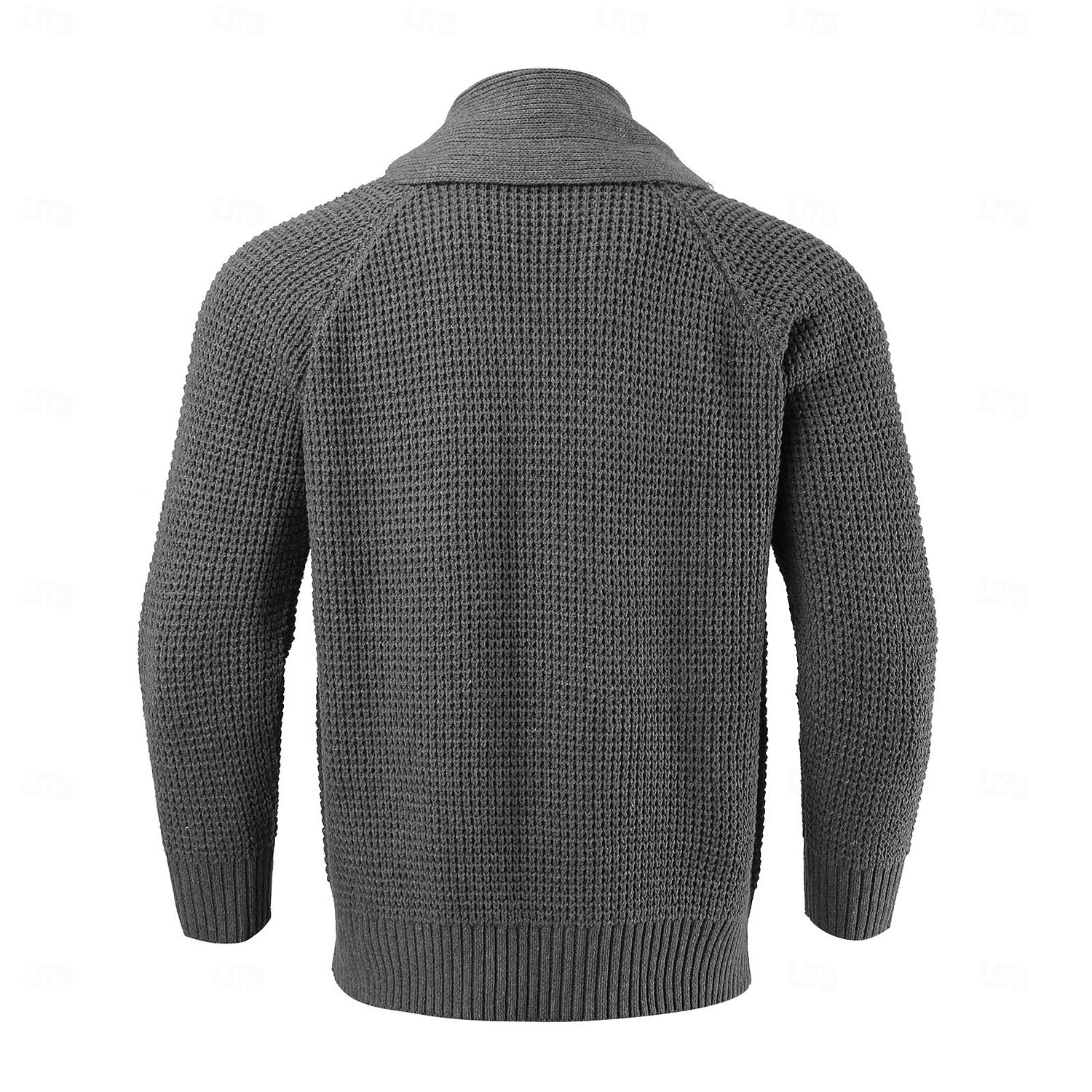 Herren Strickjacke Strickpullover Gerippt Stricken Standard Knopf hoch Feste Farbe Schalrevers Modisch Klassisch Freizeitskleidung Verabredung Bekleidung Herbst Winter Grau M L XL 2025 - $41.99 –P2