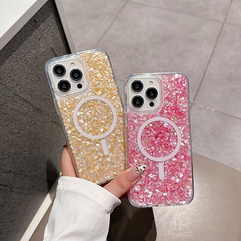 telefon Carcasă Pro iPhone 16 Pro Max Plus iPhone 16 iPhone 16 Pro iPhone 15 Pro Max Plus iPhone 15 iPhone 14 Pro Max iPhone 13 12 11 Pro Max Zadní kryt Magnetické Podpora bezdrátového nabíjení Bling 2025 - $19.99 –P6
