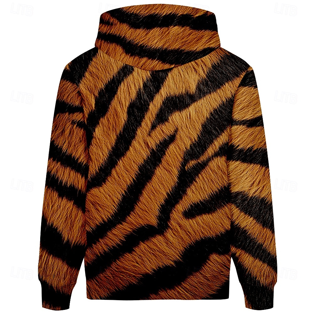 Hombre Tigre Sudadera Sudaderas Diario Casual Manga Larga Con Capucha Vacaciones Deporte Ropa de calle Naranja Estampado Bolsillo delantero Primavera & Otoño Diseñador S M L XL XXL XXXL 2026 - $30.99 –P2