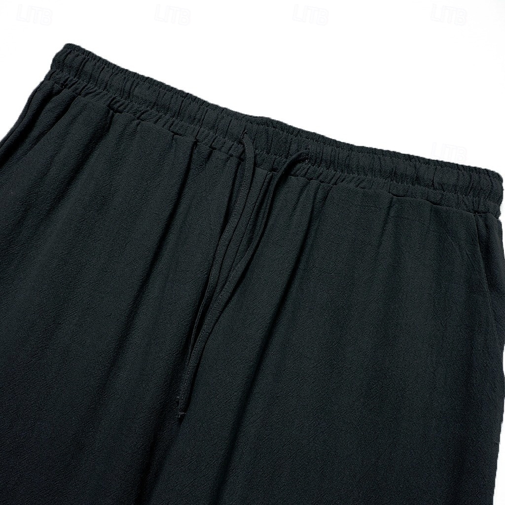 Per uomo Pantaloni Semplice Lunghezza intera Casuale Quotidiano Nero Micro-elastico del 2025 a $12.39 –P3