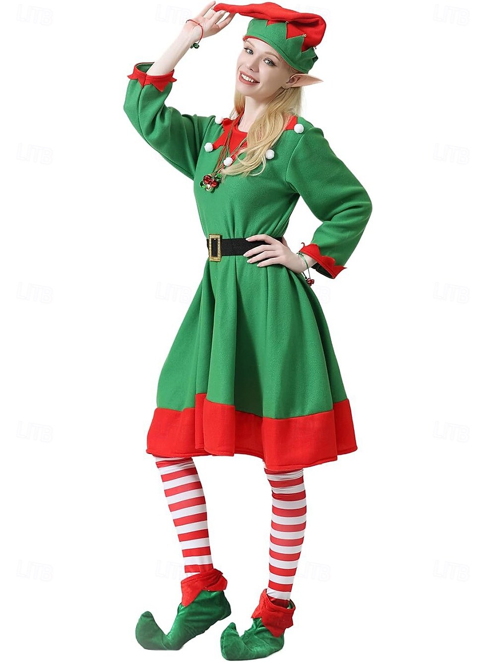 Elf Fancy Christmas Dress Sexy Christmas Costumes Women's Christmas Adults  Christmas New Year Christmas Eve Christmas Party Dress Socks Shoes Hat 2026  - 31.99