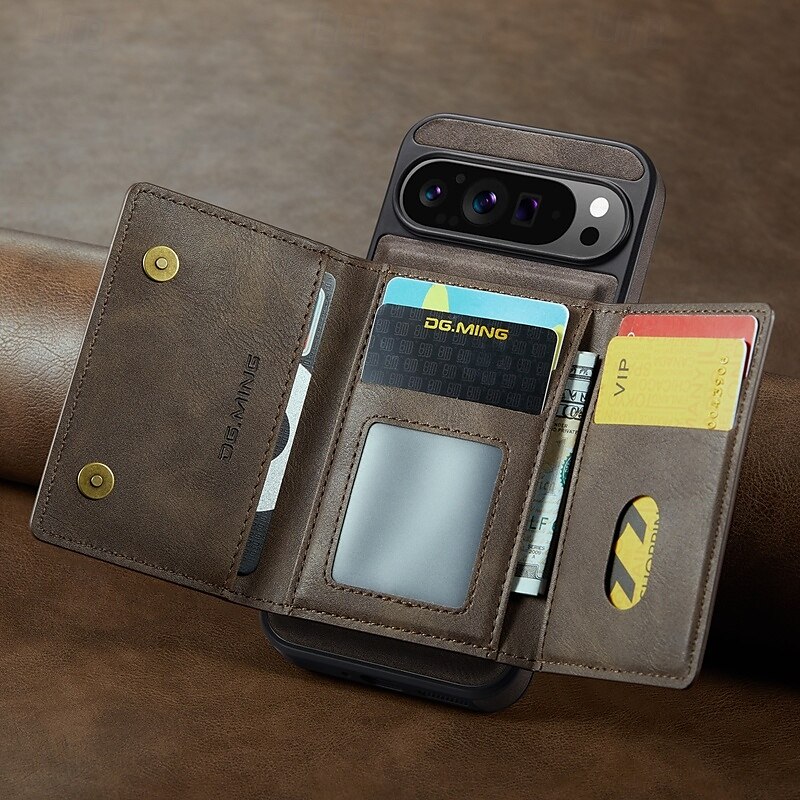 telefon Etui Til Pixel 9 Pro Pixel 9 Pro XL Pixel 8 Pro Pixel 8 Pixel 9 Bakdeksel med stativ Avtagbar Magnetisk Kontor / Bedrift TPU PU lær 2025 - $23.99 –P2