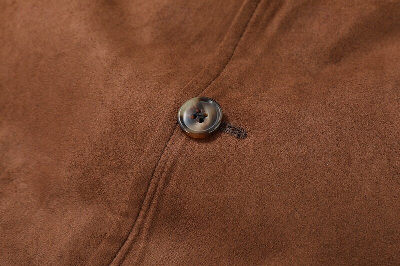 Pánské Rüzgarlık Bunda z umělého semiše Westernová kožená bunda Denní Dovolená Zahřívací Fleece límec Bez fleece podšívky Podzim zima Bez vzoru Módní Šik ven Kapuce Standardní Hnědá Khaki Šedá Saka 2025 - $90.99 –P5