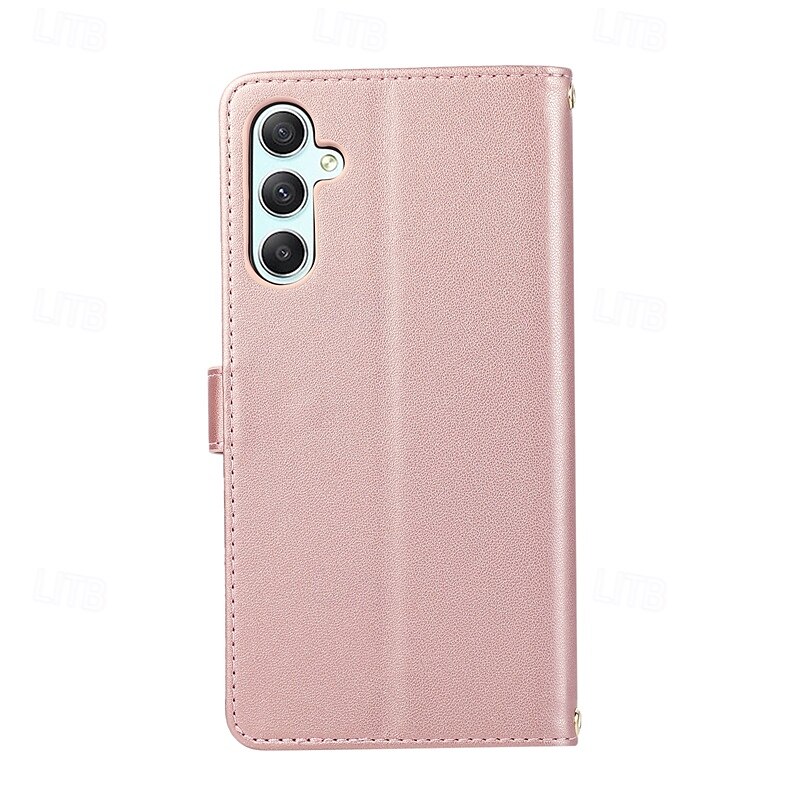 Phone Case For S24 Ultra S24 Plus S24 S24 FE S23 S22 S21 S20 Ultra Plus FE A55 A35 A25 A15 5G A54 A34 A14 A73 A53 A33 A23 A13 A72 A52 A32 A22 A12 A51 Flip Cover with Stand Holder Zipper with Wrist 2025 - $22.99 –P4