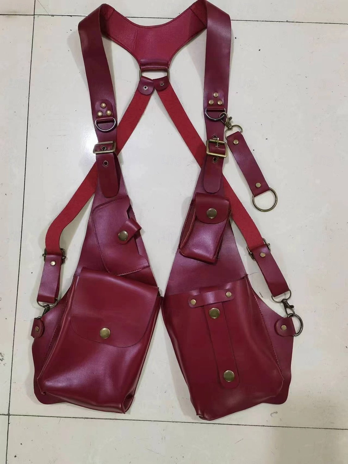 Men's Retro Underarm Backpack Crossbody Bag, Hidden Forearm Adjustable Pus Leather Shoulder Bag Outdoor Mobile Phone Holster Bag, One Size 2025 - $32.99 –P8