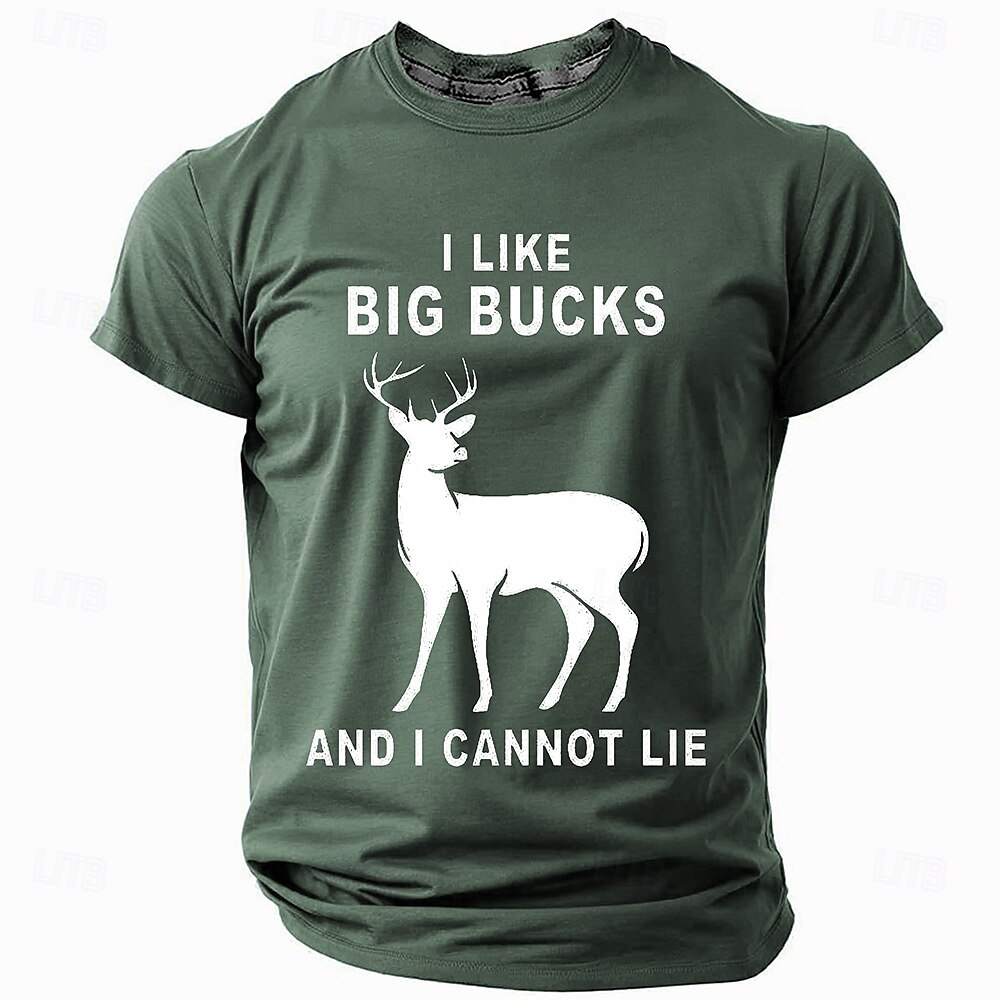 Bărbați Cerb Tricou Manșon scurt Tricou Tipărire 3D Stil Nautic Cămașă Zilnic Casual Stil de strada Sport exterior Vânătoare Albastru piscină Maro Trifoi Primavara vara Îmbrăcăminte S M L XL XXL XXXL 2025 - $15.99 –P4