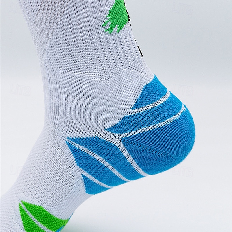 Calze sportive Calzini da corsa 1 paio Color Block Per uomo Calzini / Calze Anti-scivolo Traspirante Comodo Allenamento in palestra Calcio Corsa Jogging Ciclismo Gli sport Color Block Di tendenza del 2025 a $8.49 –P11