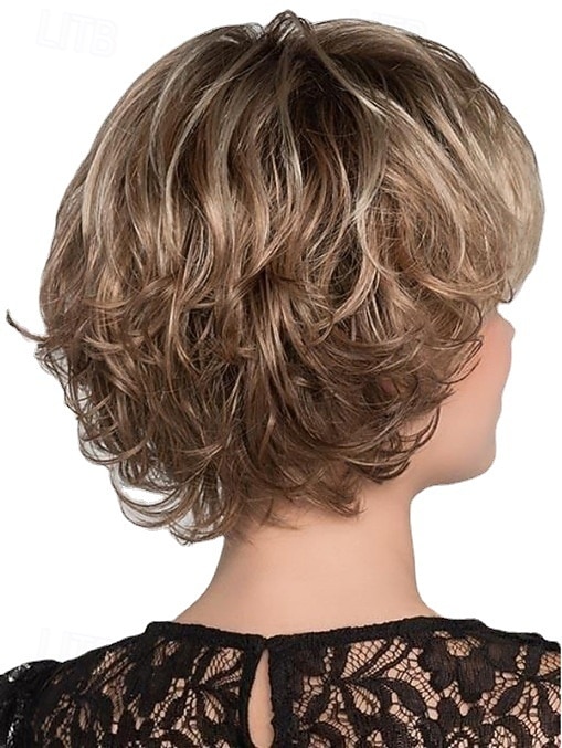 Synthetische Perücken Locken Mit Pony Perücke Kurz Ombre Blond Synthetische Haare Damen Blond 2026 - $18.99 –P4