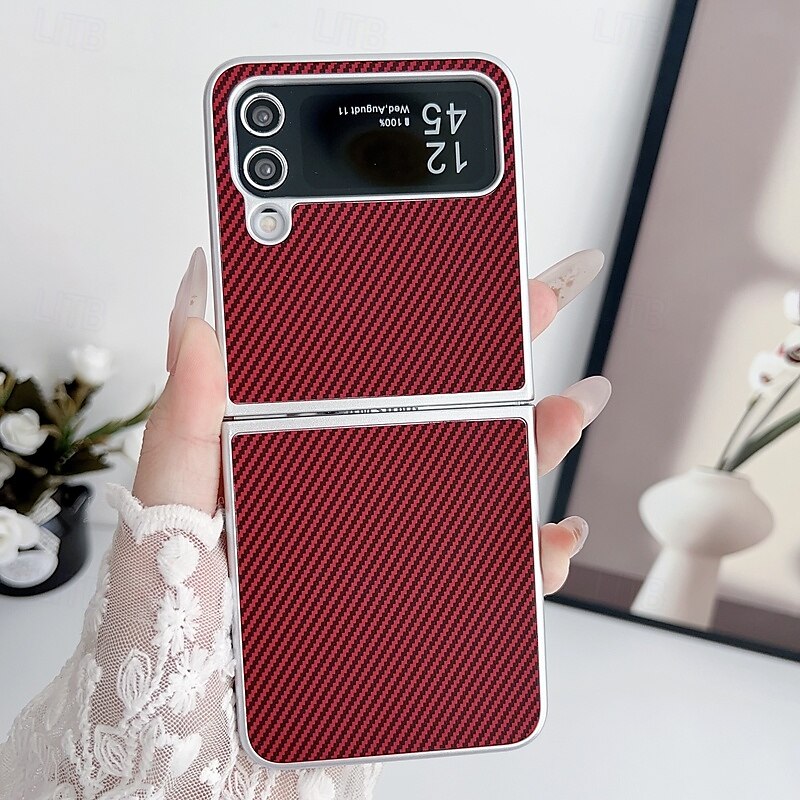 Phone Case For Samsung Galaxy Z Flip 7 Z Flip 6 Z Flip 5 Z Flip 4 Z Flip 3 Back Cover Shockproof Retro TPU PU Leather 2025 - $13.99 –P7