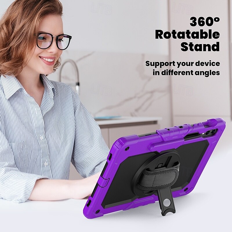 Таблетка Чехлы панели Назначение Samsung Galaxy Tab S9 Plus 12.4" S9 Ultra 14.6" S8 Ультра Ручка Держатель для карандашей Лямки Геометрический рисунок Силикон 2025 - $32.99 –P5