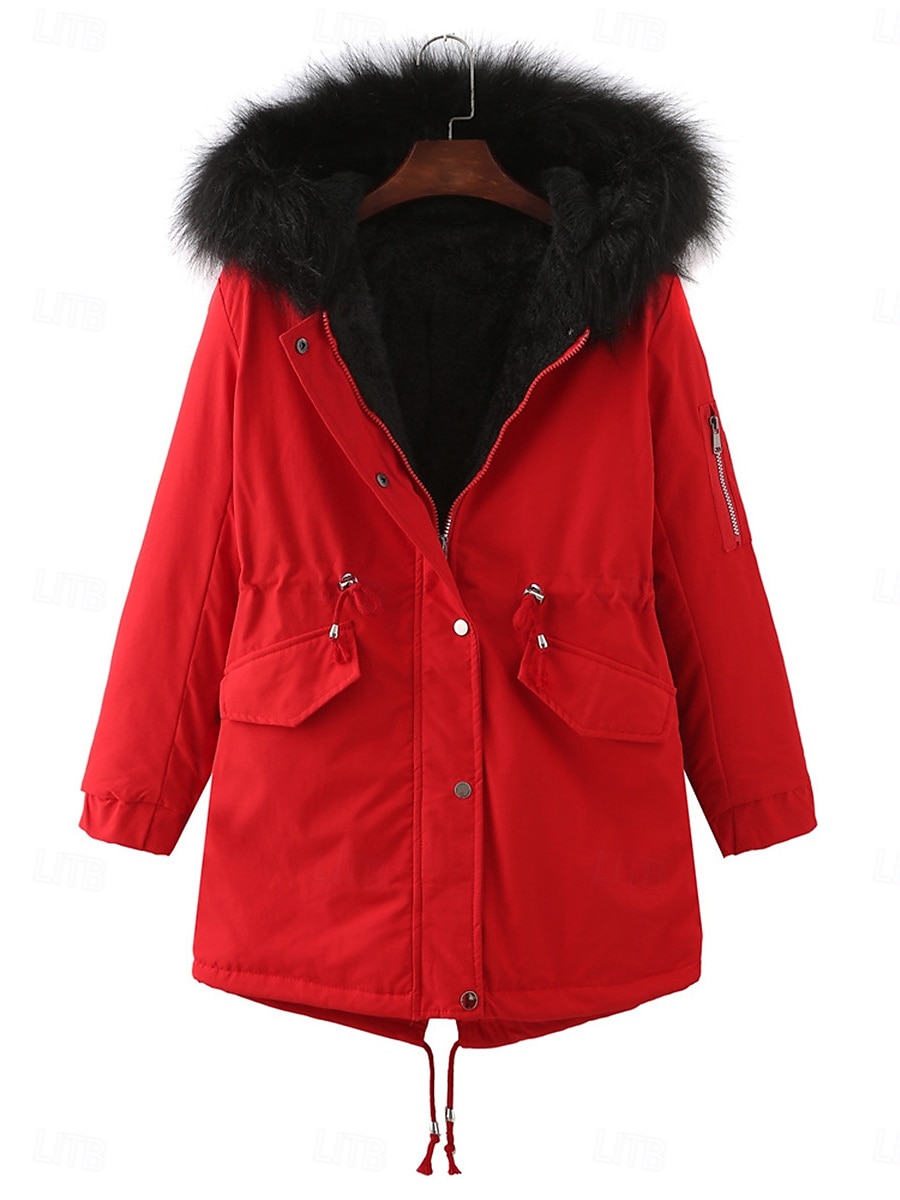 Women's Fleece Jacket Teddy Coat Hoodie Jacket Warm Breathable Zipper Pocket Fleece Lined Casual Plain Vacation Street Daily Wear Going out Zipper Regular Hoodie Regular Fit Long Sleeve Outerwear 2025 - $83.99 –P5