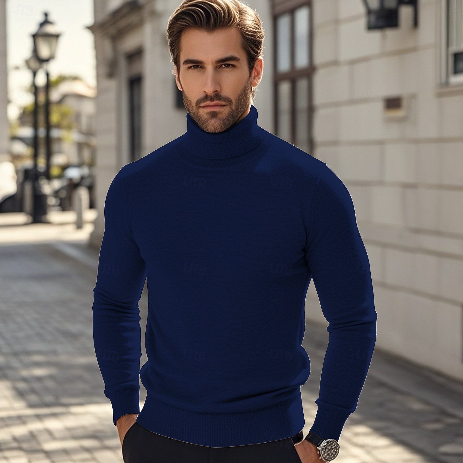 Homme Pull Pull en tricot A côtes Tricoter Normal Tricoté Plein Col Roulé Mode Décontractées Vacances Usage quotidien Vêtement Tenue Automne hiver Chameau Vin S M L de 2025 ? $21.99 –P7