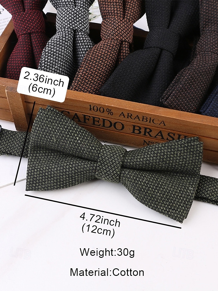 Men's Vintage Textured Bow Ties - Classic Adjustable Formal Ties in Assorted Colors for Weddings, Parties, and Business Attire 2025 - $11.99 –P6