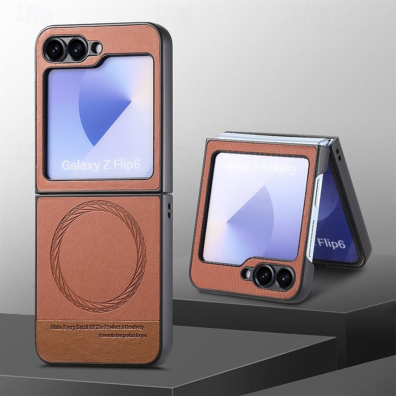 puhelin Etui Käyttötarkoitus Z Flip 6 Z Flip 5 Z Flip 4 Z Flip 3 Takakuori Magneetti Tukee langatonta latausta Iskunkestävä Retro TPU PC 2025 - $15.99 –P4
