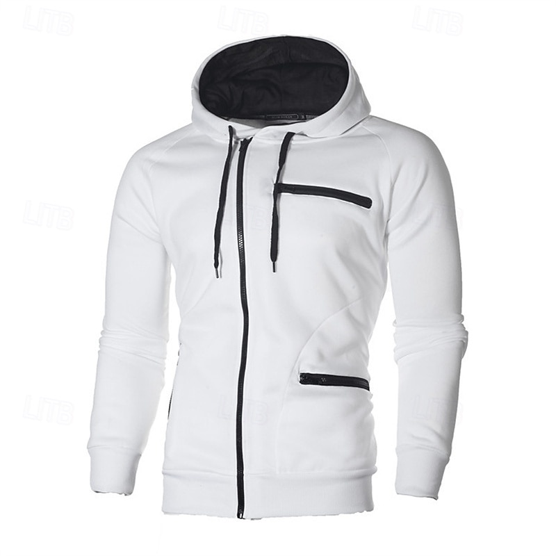 Homme Sweat à capuche zippé Sweat à capuche en molleton Noir Blanche Vin Chameau Gris foncé Capuche Bloc de couleur Fermez Patchwork Sport & Loisir du quotidien Vacances Polyester Vêtement de rue de 2025 ? $18.49 –P14