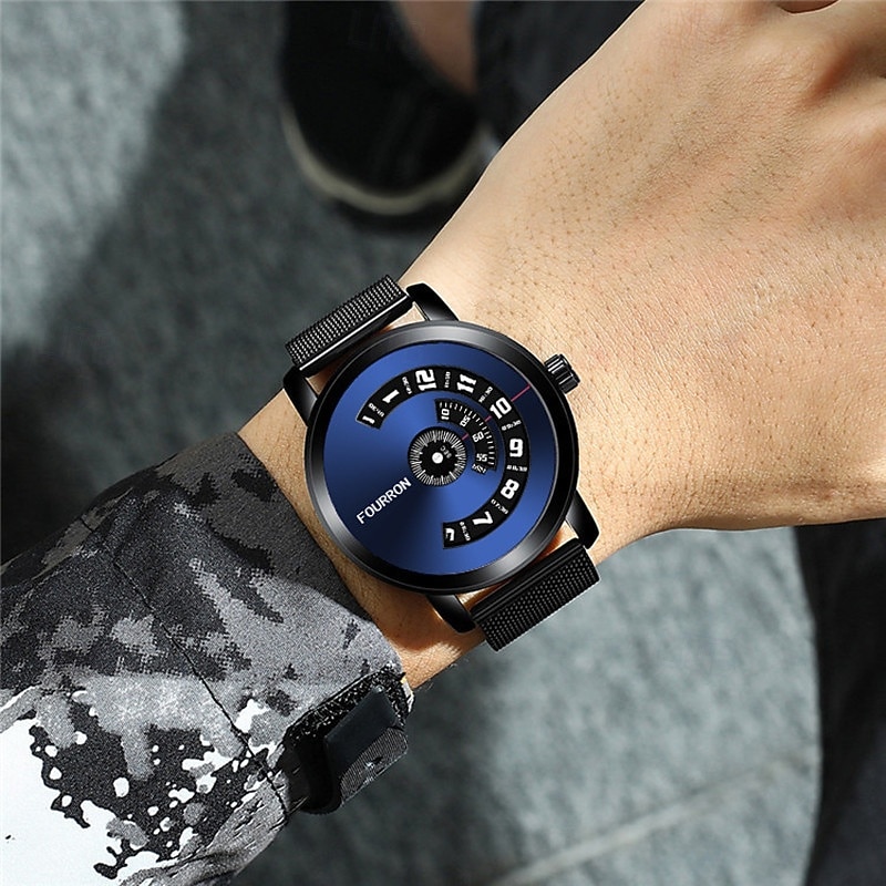 Menn Quartz Klokke Minimalistisk Sport Fritid Business Vanntett Dekorasjon Rustfritt Stål Lær Klokke 2026 - $26.99 –P7