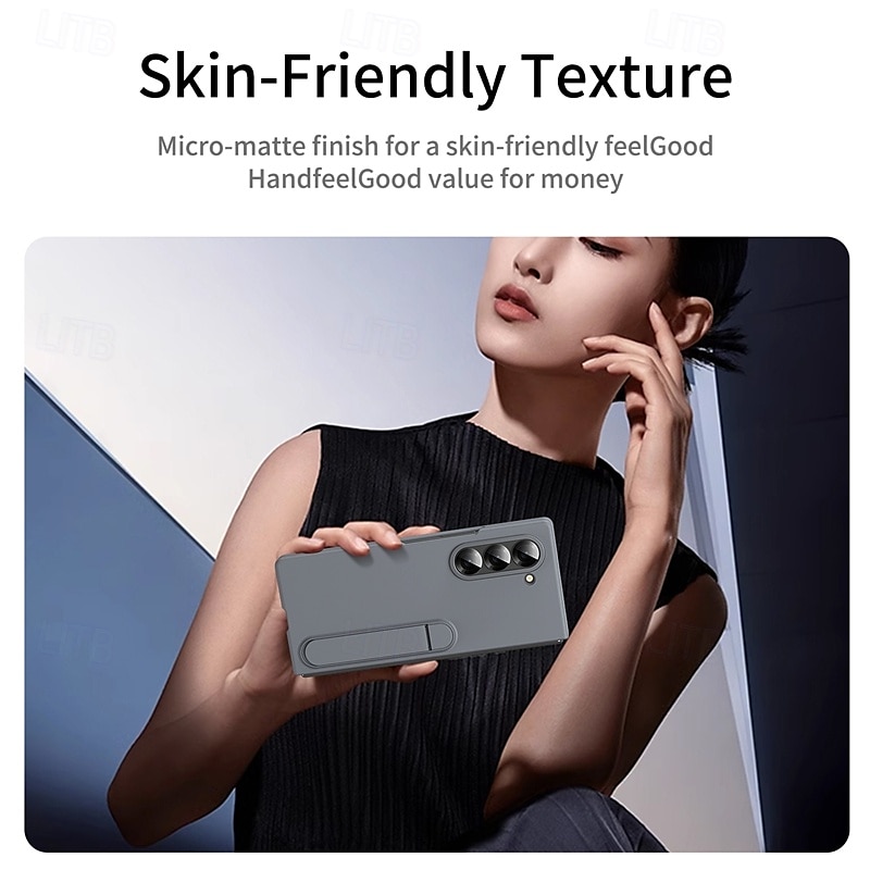 Phone Case For Z Fold 7 Z Fold 6 Z Fold 5 Z Fold 4 Z Fold 3 Back Cover with Stand Holder Shockproof Retro PC Metal 2025 - $21.99 –P9