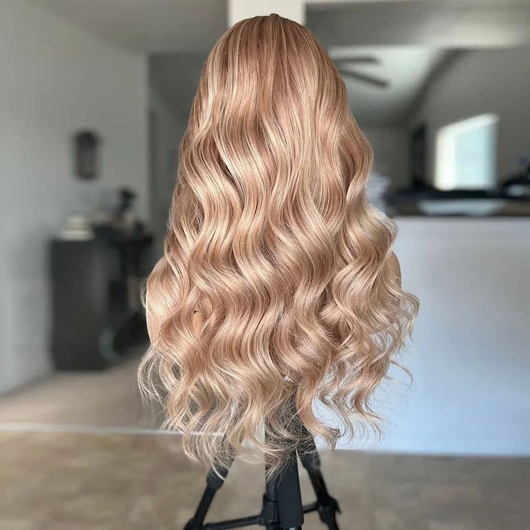 Capelli umani di Remy 13x4 Pizzo Frontale Parrucca Parte libera Peruviano Ondulato Biondo Marrone Multicolore Parrucca 130% 150% Densità dei capelli Capelli schiariti Capelli evidenziati / balayage del 2026 a $235.79 –P1