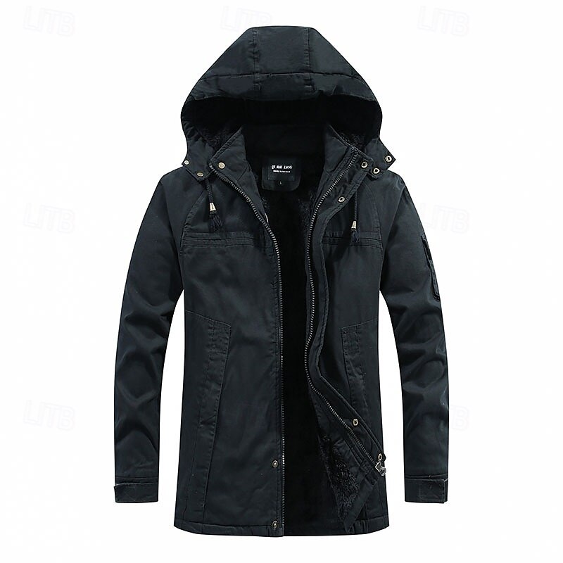 Hombre Chaqueta de lana Al aire libre Forro Polar Resistente al Viento Trajes de senderismo Ropa de senderismo Invierno Otoño Paravientos Color sólido Negro Verde Ejército Caqui 2025 - $47.99 –P11