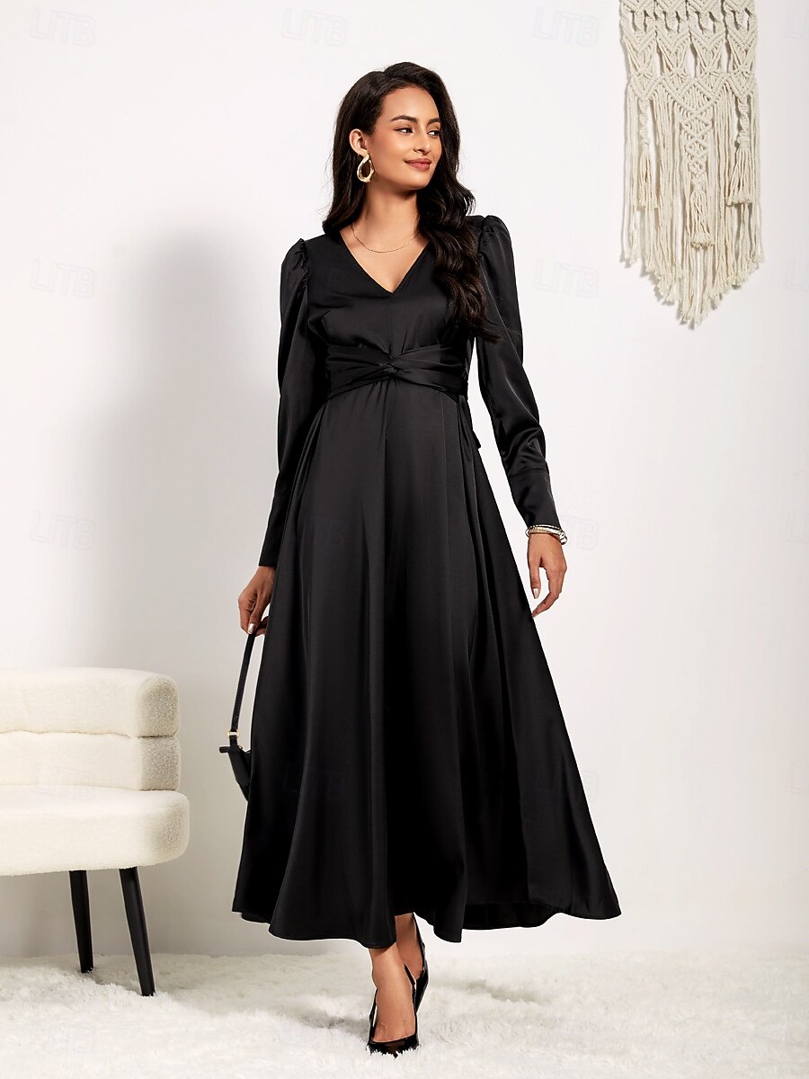 long sleeve shift dress formal Collared Half-Sleeves Satin Mermaid Evening Dress Multi-Color Sequined –  Laxag