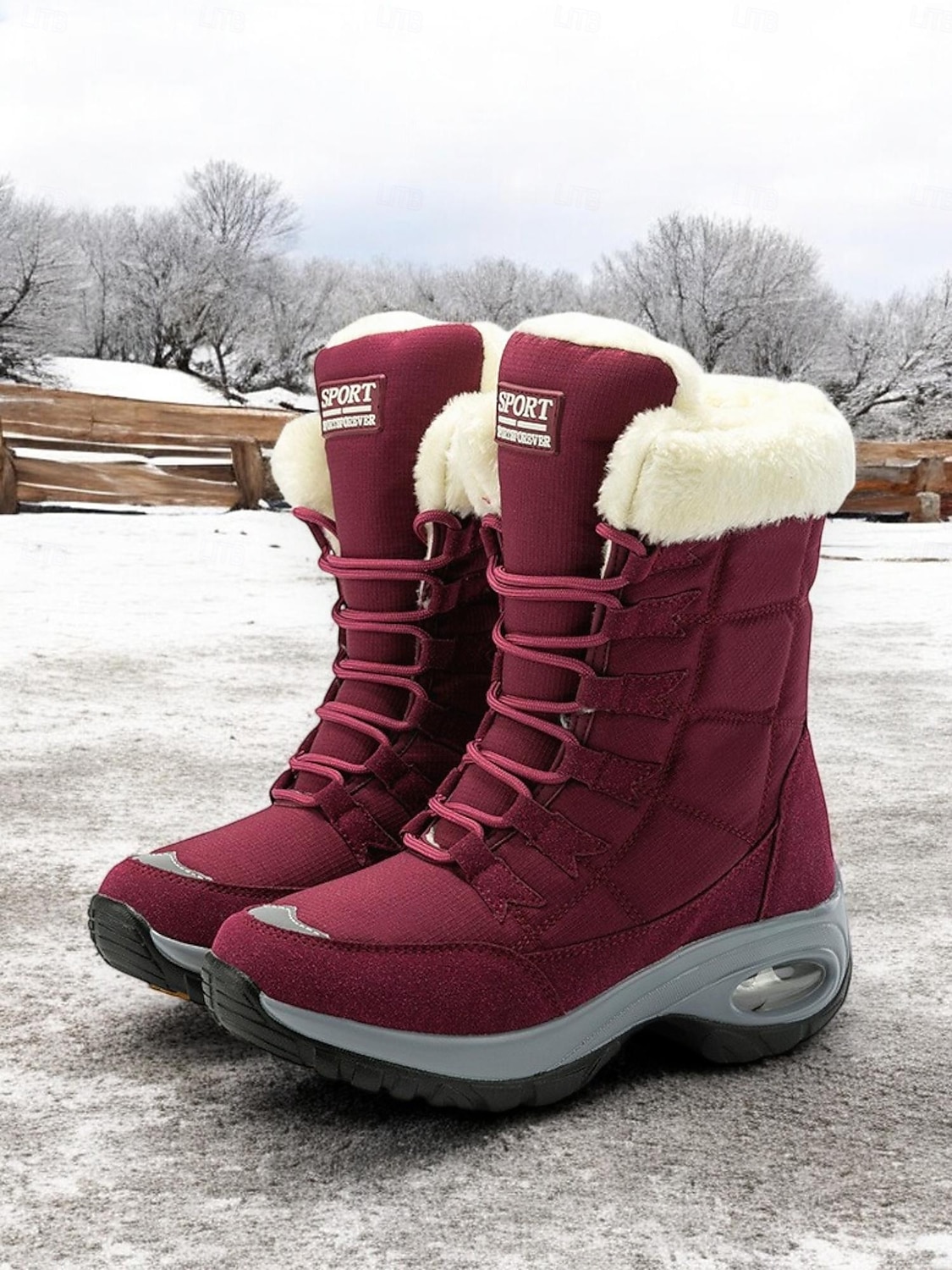 botas de neve de inverno impermeáveis femininas com forro de pelúcia quente e sola antiderrapante – ideais para atividades ao ar livre em clima frio de 2025 por $46.99 –P5