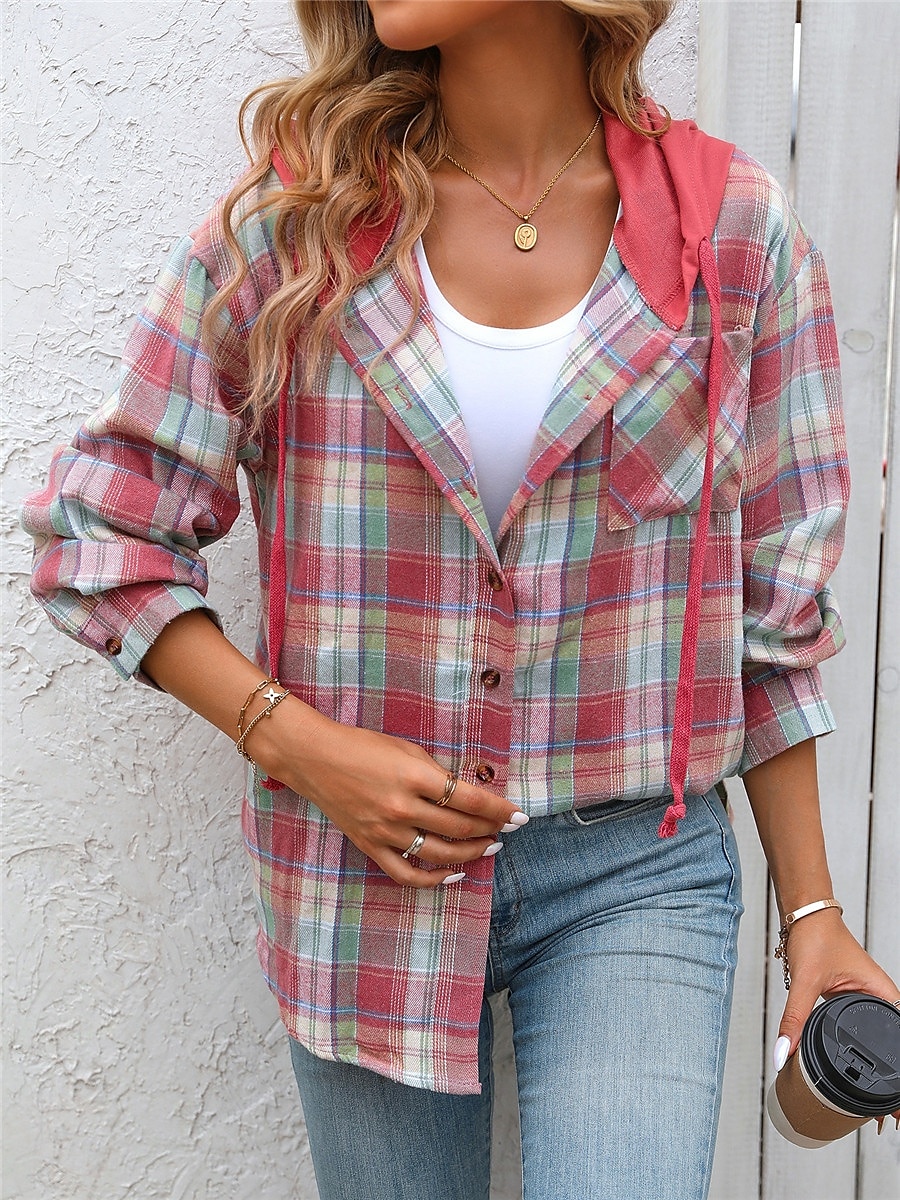 Γυναικεία Casual Jacket Μπουφάν με κουκούλα ΕΞΩΤΕΡΙΚΟΥ ΧΩΡΟΥ Δρόμος Καθημερινά Ρούχα Φθινόπωρο Χειμώνας Κανονικό Παλτό Κανονικό Διατηρείτε Ζεστό Αναπνέει Στυλάτο Καθημερινό Σακάκια Μακρυμάνικο 2025 - $36.99 –P4