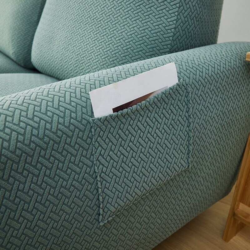 jacquard fåtölj överdrag överdrag lazyboy överdrag soffstolsöverdrag 4-delade set, halkfri vilstol med förvaringsfickor möbelskydd för vardagsrum 2025 - $57.99 –P19