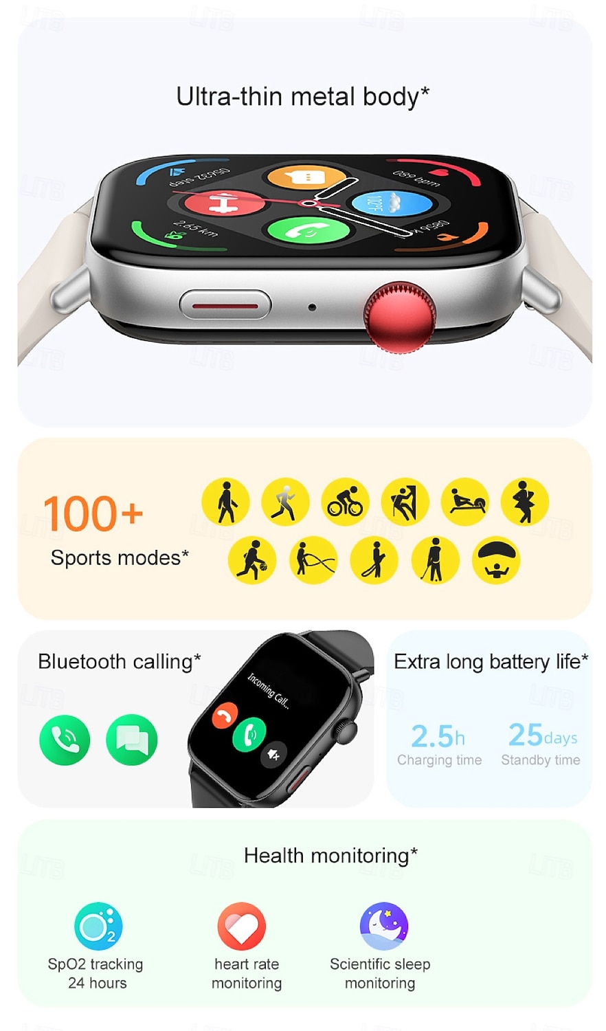 696 P93 Smart Watch 1.393 inch Smart Band Fitness Bracelet Bluetooth Pedometer Call Reminder Sleep Tracker Compatible with Android iOS Women Men Hands-Free Calls Message Reminder IPX-0 38mm Watch Case 2025 - $42.99 –P2