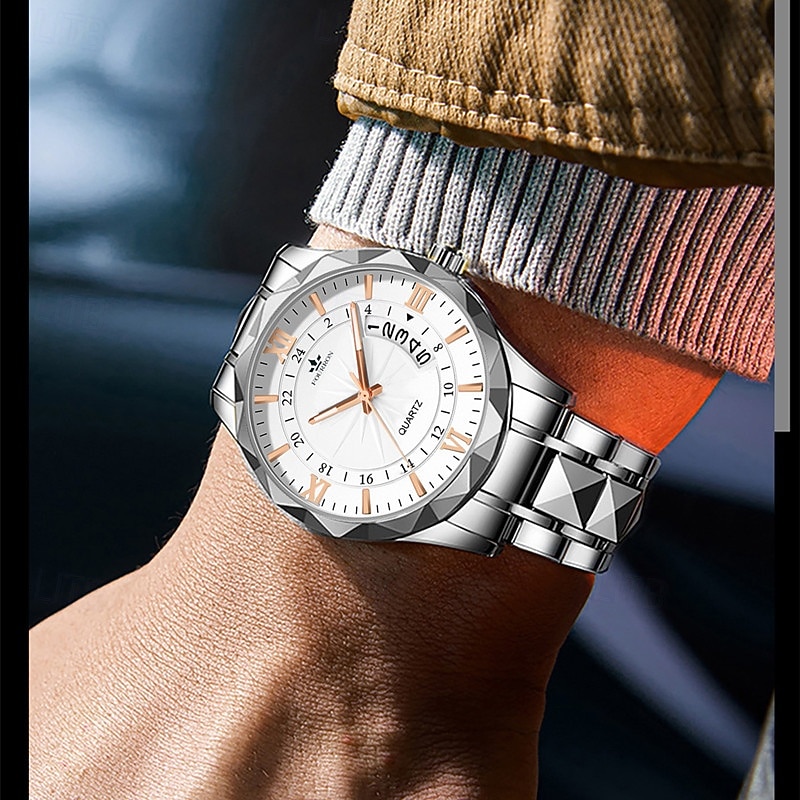novo relógio masculino moderno de negócios com vidro reforçado com minerais e calendário luminoso com display multifuncional à prova d'água esportivo de 2025 por $25.99 –P8