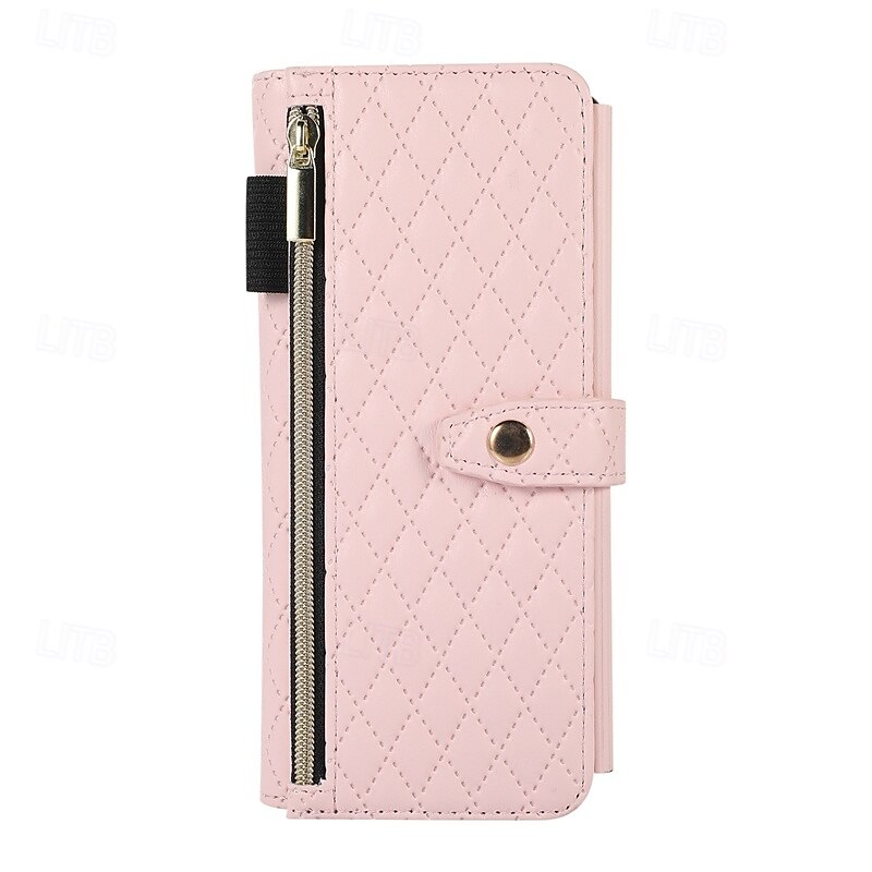 Phone Case For Z Fold 6 Z Fold 5 Z Fold 4 Z Fold 3 Flip Cover with Stand Holder Zipper with Wrist Strap Retro TPU PU Leather 2025 - $23.99 –P14