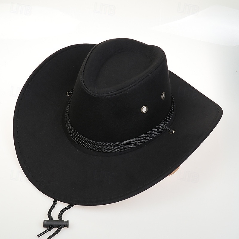 Pánské Sluneční klobouk Kovbojský klobouk Klobouk Fedora Trilby Černá Rubínově červená Polyester Retro styl Módní 18. století stát Texas Denní Tématický večírek Plná / Jednobarevná Proti sluci cosplay 2025 - $18.99 –P1