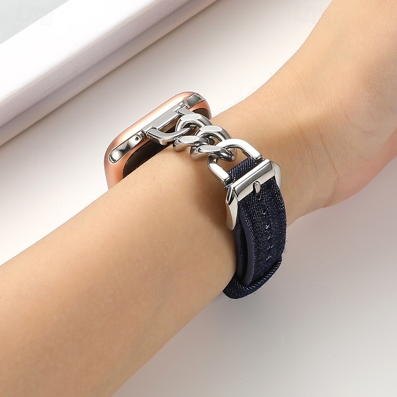 Solo Loop Συμβατό με Ζάντα ρολογιού Apple Watch 38mm 40mm 41mm 42mm 44mm 45mm 49mm Γυναικεία Ρυθμιζόμενο Ανοξείδωτο Ατσάλι Ύφασμα Ανταλλακτικό λουράκι ρολογιού για iwatch Ultra 2 Series 9 8 7 SE 6 5 2025 - $19.99 –P9