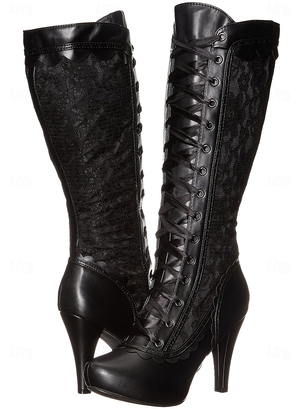 Rococó Barroco Vitoriano Sapatos Botas Longas Salto Alto Mulheres Dia Das Bruxas Carnaval Baile de Máscaras Espetáculo Festa / Noite Mascarilha Adulto Sapatos de 2025 por $49.99 –P18