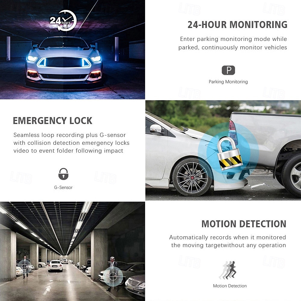 HD Car Dash Camera 3 Cameras 4 Inch LCD Backlit Display 360 Degree Rotatable 170 Degree Wide Angle Night Vision Auto Storage 1080P Car DVR 2025 - $52.99 –P5