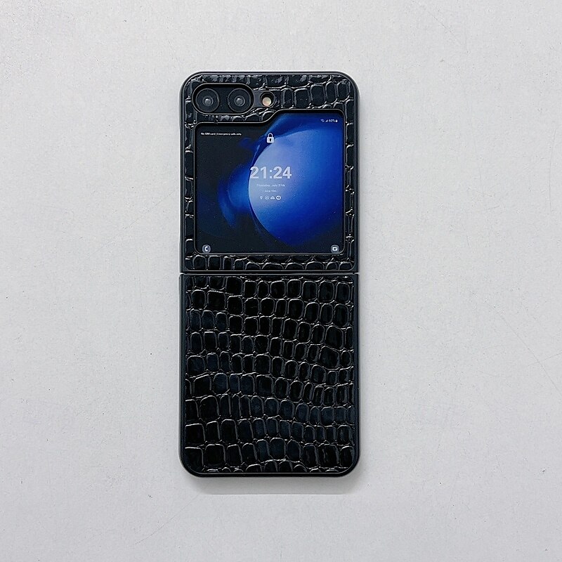 2025年 電話 ケース 用途 Zフリップ6 Z Flip 5 Z Flip 4 Z Flip 3 バックカバー 耐衝撃 レトロ風 TPU PUレザー  コレクション – $14.99 –P5