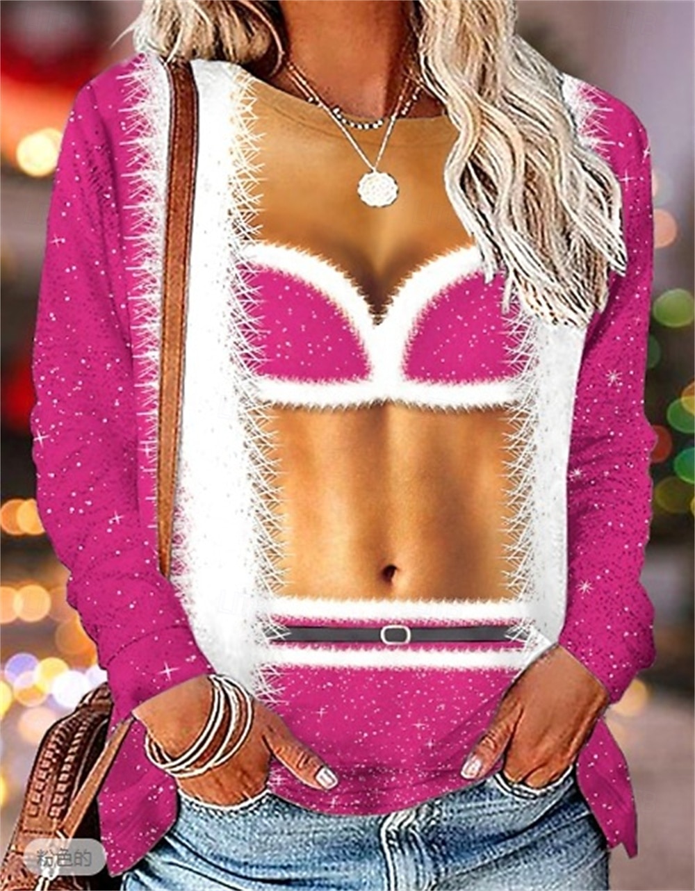 Kerstmis Kerstman Pullover Grappige kersttrui 3D-afdrukken 3D Kerstmis Grappig Voor Dames Volwassenen Kerstmis Carnaval 3D afdrukken Feest Festival 2025 - $26.99 –P3
