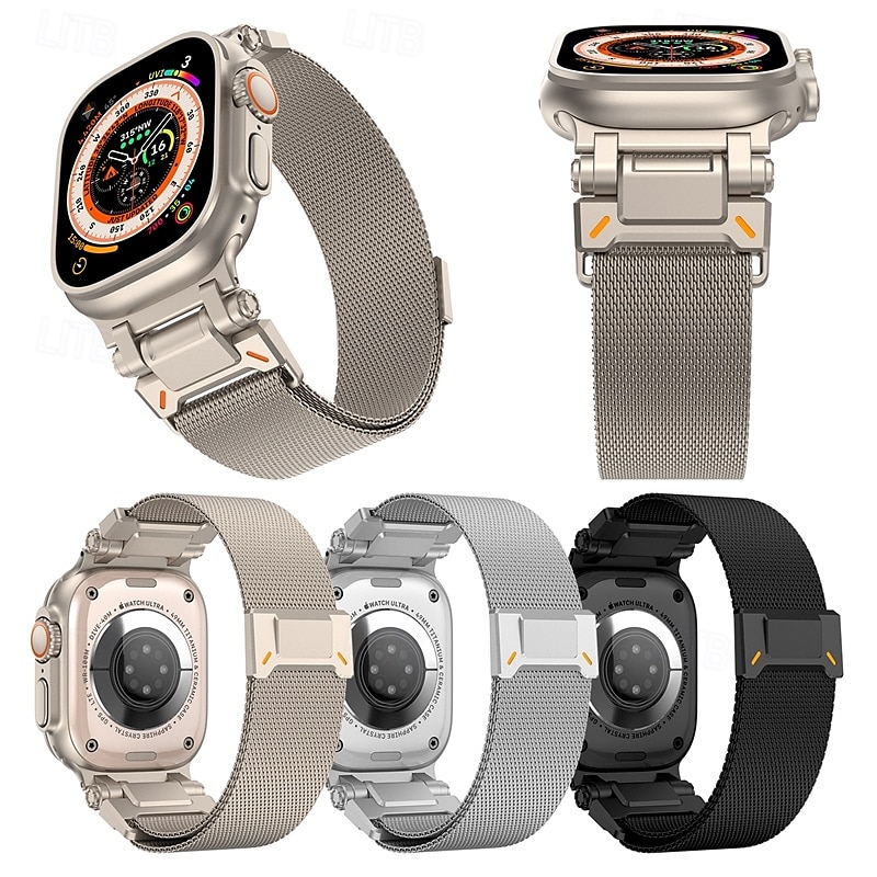 Loop Solo Compatível com Pulseira Apple Watch 42mm 44mm 45 mm 49mm Fecho de Metal Ajustável Aço Inoxidável pulseira de substituição para iwatch Ultra 2 Series 9 8 7 SE 6 5 4 3 2 1 de 2025 por $26.99 –P1