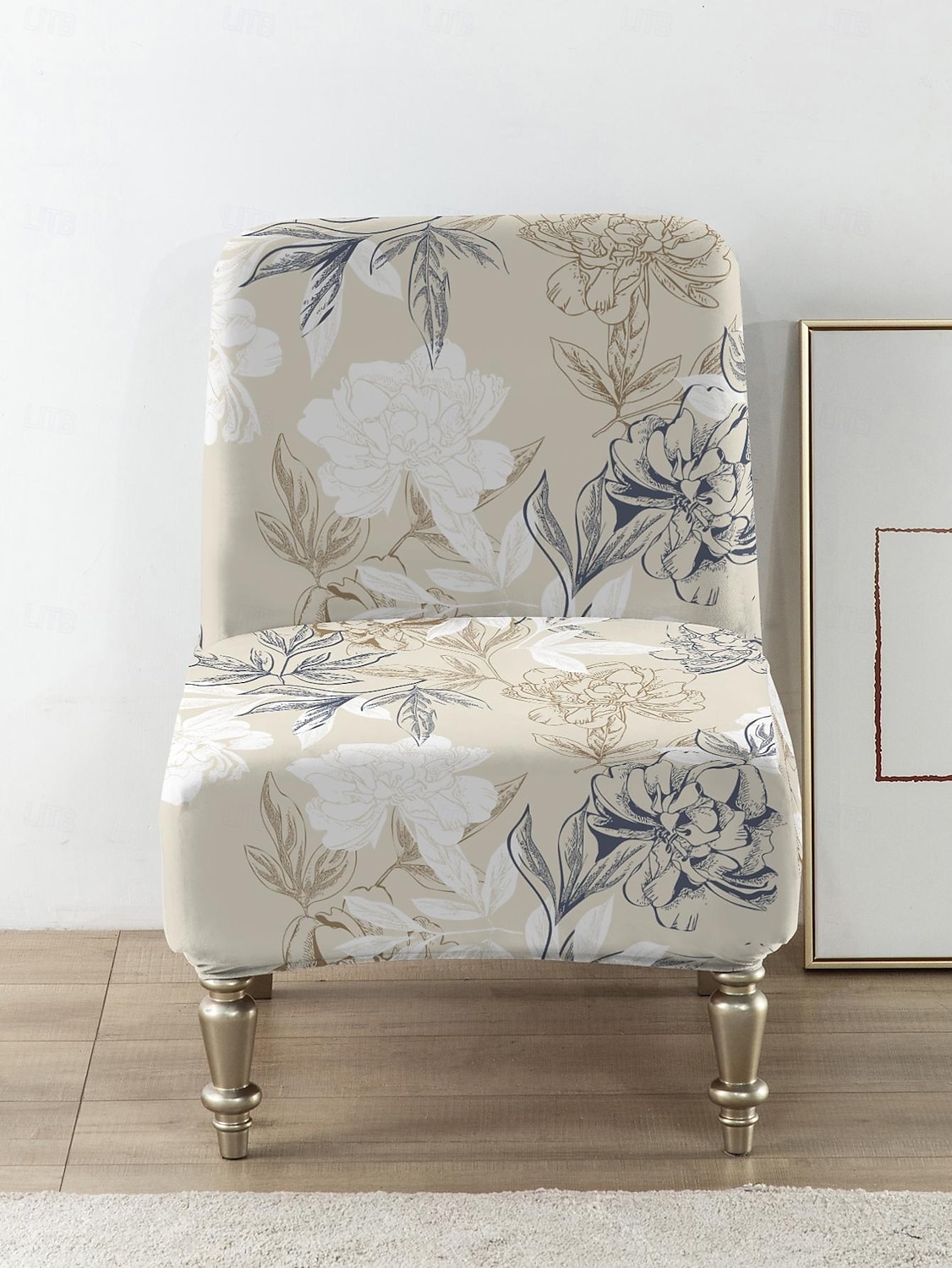 blommiga stolsöverdrag lyxiga högstretch armlösa stolsöverdrag för stora stolar, avtagbart möbelskydd för vardagsrum matsal hotell 2026 - $14.49 –P8