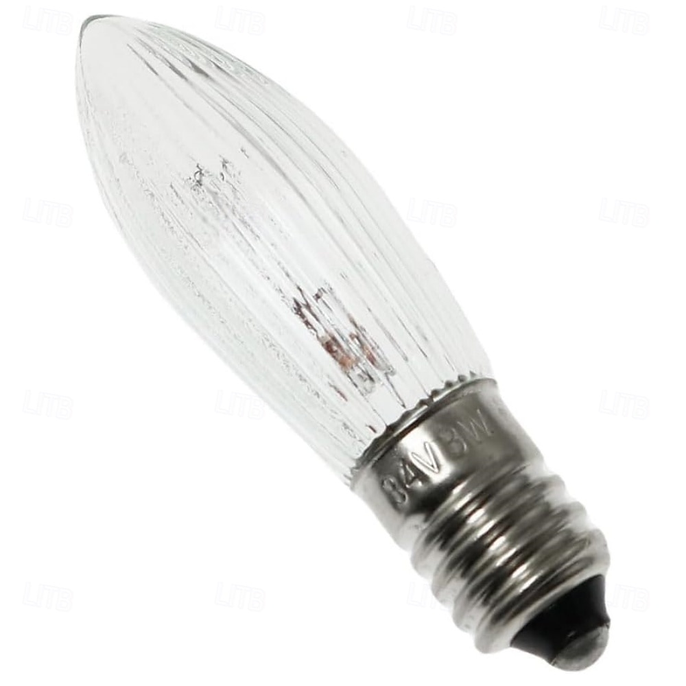 e10 stearinlys lyspærer 34v 3w varmhvite erstatningspærer for buelys fairy lights konisk stearinlys topp stearinlys 10stk 2025 - $10.99 –P3