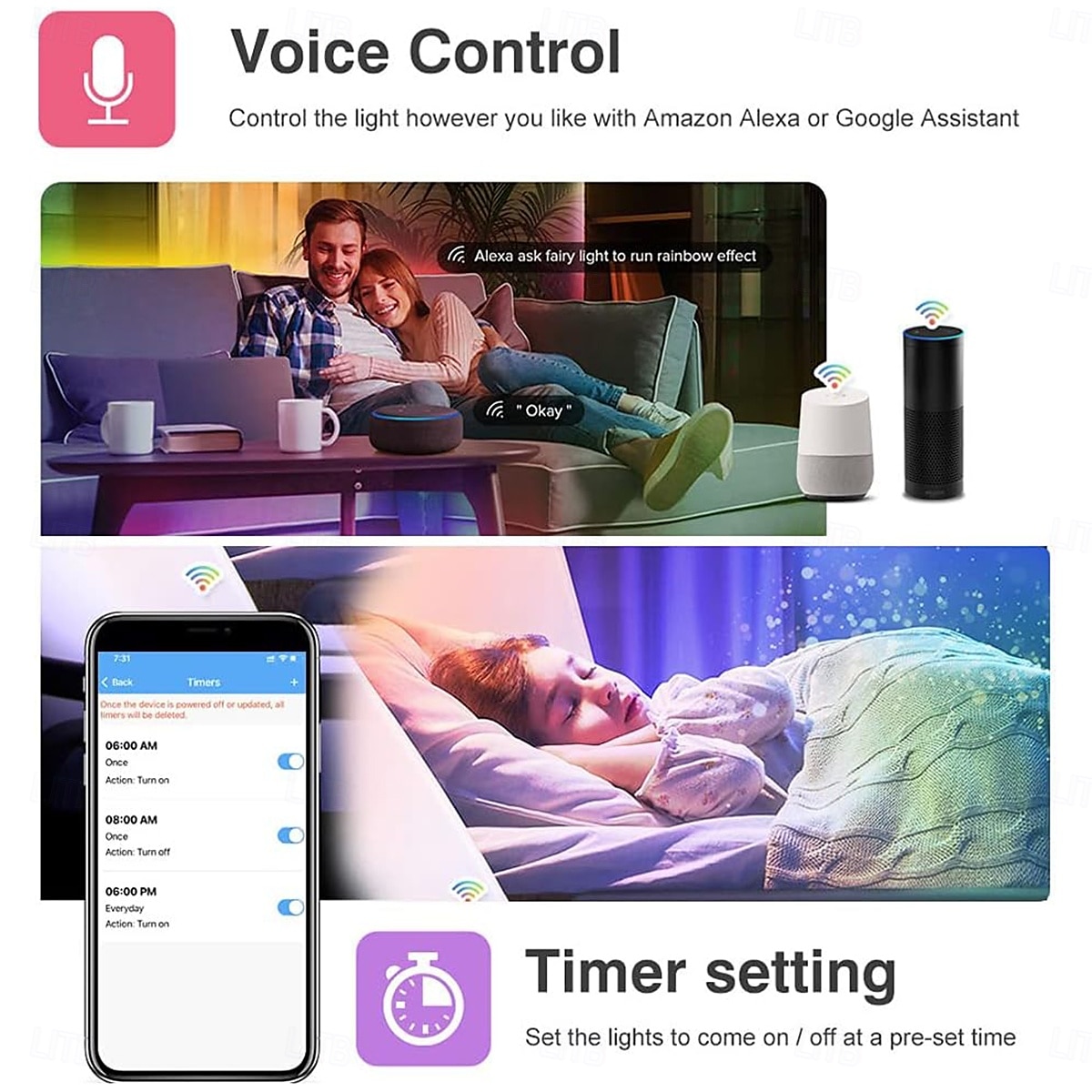 permanente verlichting 16,5-150ft slimme rgbic buiten dakrandverlichting, eeuwigdurende verlichting met tuya wifi app-bediening, ip65 waterdicht, doe-het-zelf programmering, alexa/google compatibel voor kerst- en huisdecoraties 2025 - $70.99 –P10