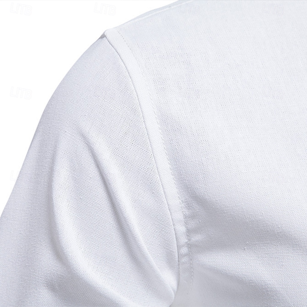 Homens Saia Camisa casual Tecido Casamento Ao ar livre Azul Manga Longa Aberto para a Lateral Inverno Primavera & Outono Roupa Bolsos de 2026 por $26.99 –P9