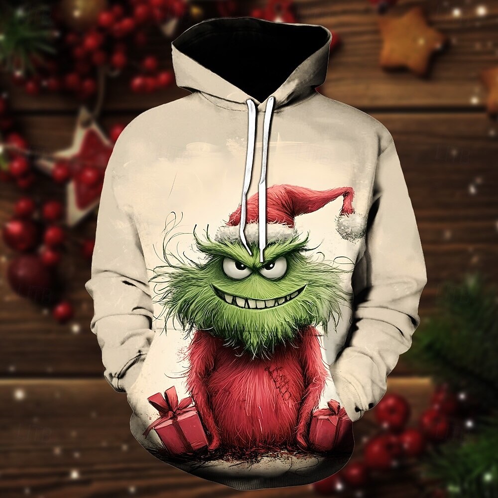 Noël père Noël Sweat à capuche Sweat à capuche drôle de Noël 3D Noël Poche avant Art graphique Pour Couple Homme Femme Adulte Noël Carnaval Impression 3D Soirée Casual Quotidien de 2025 ? $28.99 -P3