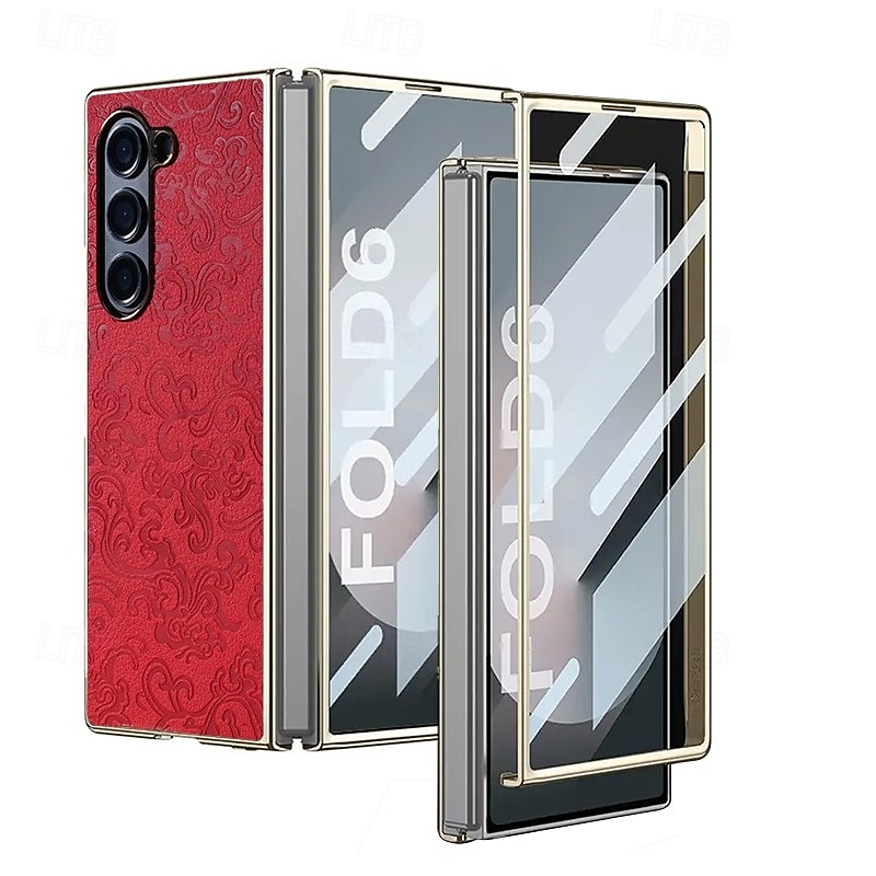 טלפון מגן עבור סמסונג גלקסי קיפול Z 6 Z Fold 5 Z Fold 4 Z Fold 3 כיסוי אחורי ומגן מסך עמיד בזעזועים PC עור PU 2025 - $23.99 –P14