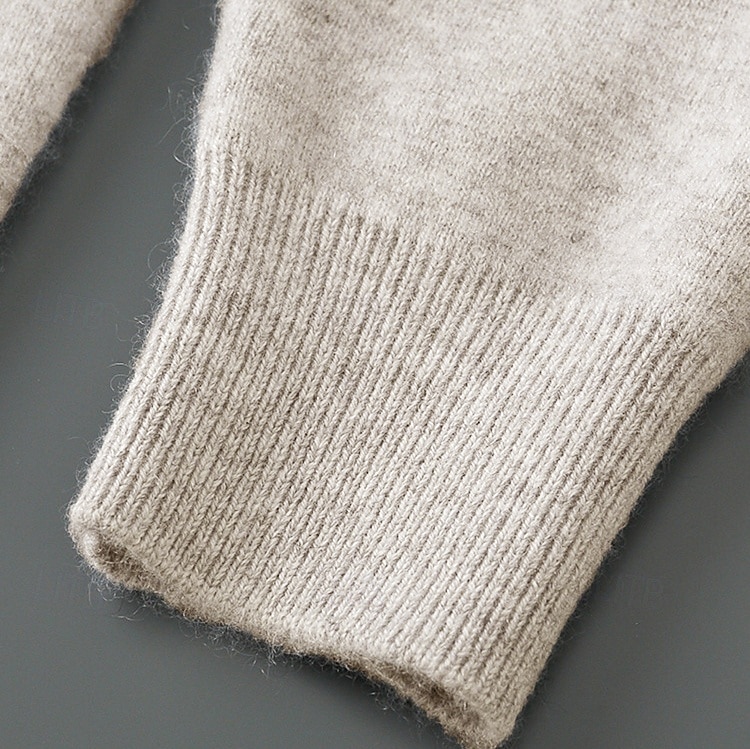 Herre Cardigan Genser Strikke Knepp opp Helfarge V-hals Strikketøy Elegant Skole Trening Klær Biskop Høst Vinter Svart Kakifarget S M L 2025 - $103.99 –P9