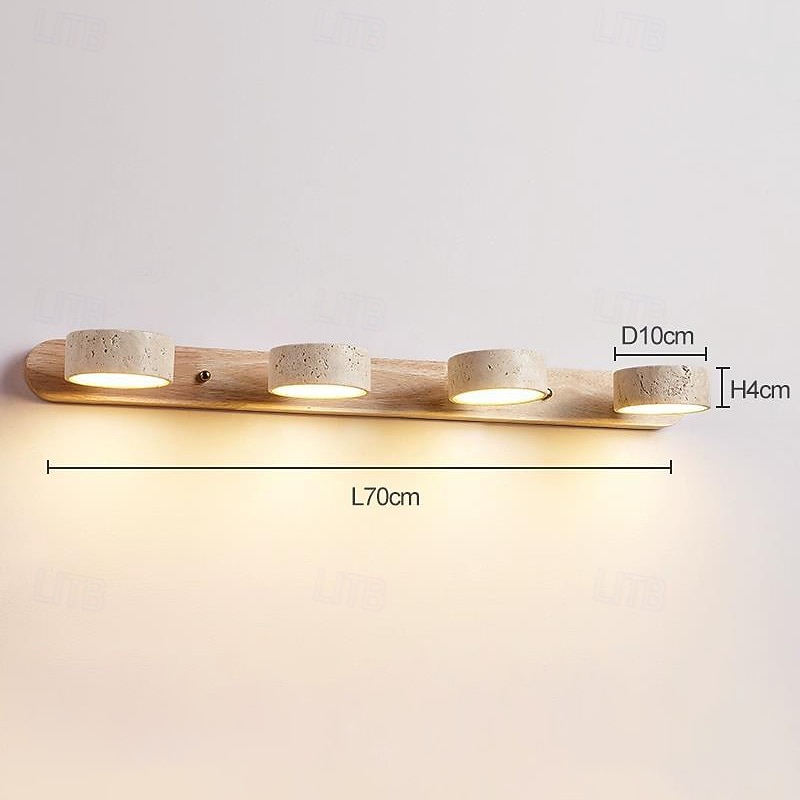 Wood Wall Sconce Wall Light Vanity Light with Rotatable Cylinder Lampshade Over Mirror Wall Lighting 110-240V 2026 - $310.29 –P3