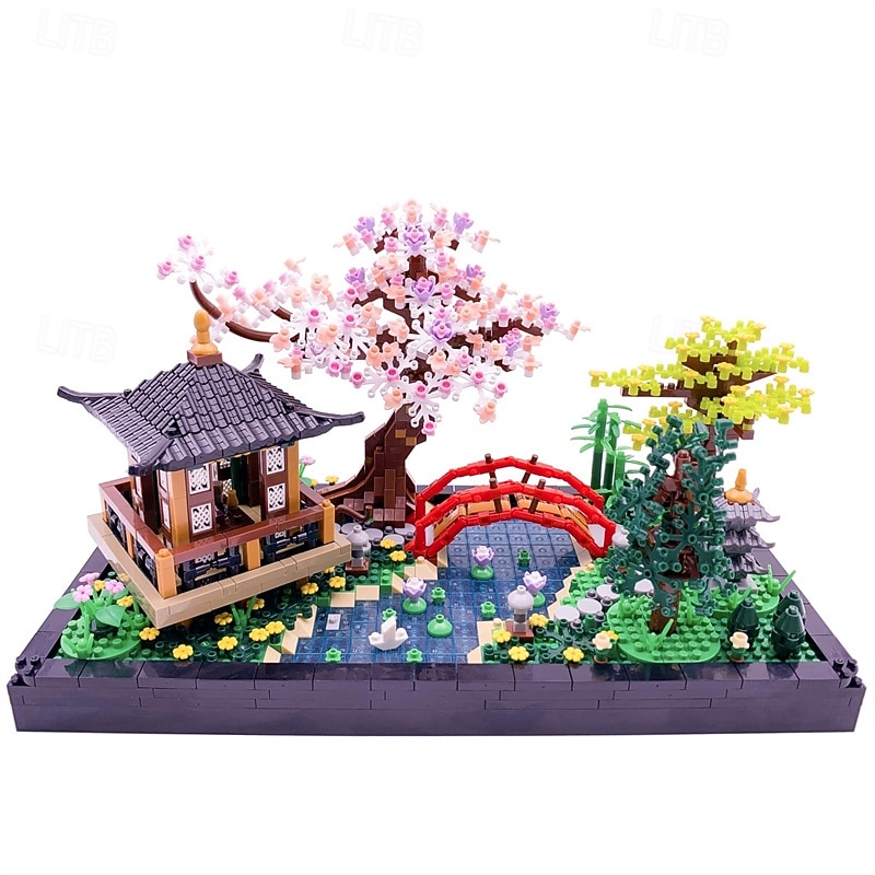 Mikrokokoiset Rakennuspalikat Setit Kiinalainen Zen Puutarha Arkkitehtuuri ja Kirsikankukkabonsai Rakennuslelut Aikuisille Japanilainen Sakura Talo Mini Tiilet Lahjaksi Lapsille 142280 KPL Joululahja 2025 - $38.99 –P1