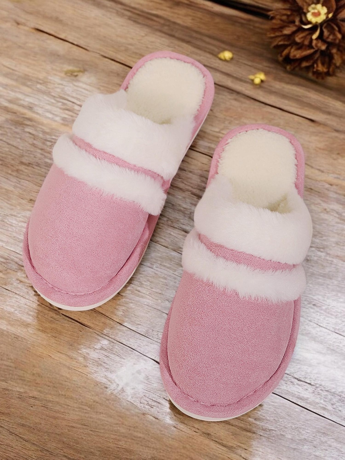 pantofole da donna con fodera in pelliccia sintetica e finitura scamosciata – calde scarpe da interno per il comfort invernale del 2025 a $18.99 –P3